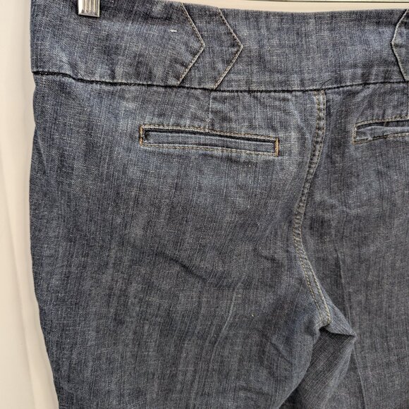 One 5 One Women Mid Rise Slash Pocket Blue Jean Capri Size 12 32X20 - Picture 5 of 14